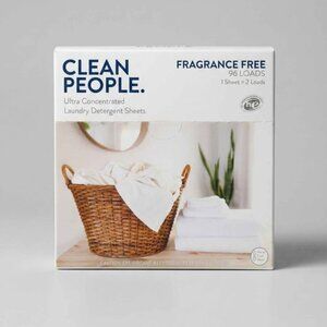 Brand New, Sealed Box of Clean People Laundry Detergent Sheets - Fragrance Free!
